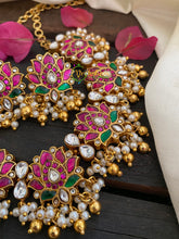 Jadau Kundan Lotus Neckpiece-J223